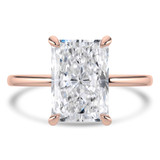 Radiant Lab Created Diamond Solitaire Engagement Ring in Rose Gold (MVSLG1497-R)
