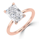Radiant Lab Created Diamond Solitaire Engagement Ring in Rose Gold (MVSLG1497-R)