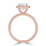 Cushion Lab Created Diamond 4-Prong Diamond Accented Basket Halo Engagement Ring in Rose Gold (MVSLG1516-R)
