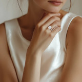 Cushion Lab Created Diamond 4-Prong Cathedral Halo Engagement Ring in White Gold (MVSLG1517-W)