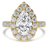 Pear Lab Created Diamond 3-Prong Open Bridge Halo Engagement Ring in Yellow Gold (MVSLG1532-Y)