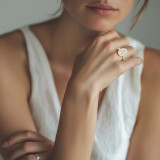 Oval Lab Created Diamond 4-Prong Cathedral 3-Row Pave Double Halo Engagement Ring in Yellow Gold (MVSLG1538-Y)