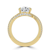 Pear Lab Created Diamond 3-Prong Bypass Solitaire with Accents Engagement Ring in Yellow Gold (MVSLG1548-Y)