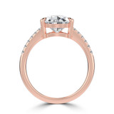 Pear Lab Created Diamond 3-Prong Tapered Solitaire with Accents Engagement Ring in Rose Gold (MVSLG1552-R)