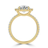 Pear Lab Created Diamond 3-Prong Open Bridge Halo Engagement Ring in Yellow Gold (MVSLG1572-Y)