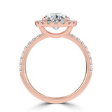 Pear Lab Created Diamond 3-Prong Open Bridge Halo Engagement Ring in Rose Gold (MVSLG1575-R)
