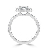 Marquise Lab Created Diamond 4-Prong Open Bridge Halo Engagement Ring in White Gold (MVSLG1578-W)