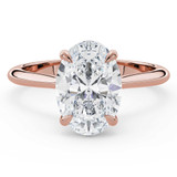Oval Lab Created Diamond 4-Prong Solitaire Engagement Ring in Rose Gold (MVSLG1588-R)