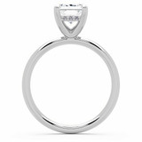 Radiant Lab Created Diamond 4-Prong Solitaire with Accents Engagement Ring in White Gold with Hidden Halo (MVSLG1590-W)