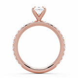 Oval Lab Created Diamond 4-Prong Solitaire with Accents Engagement Ring in Rose Gold (MVSLG1596-R)