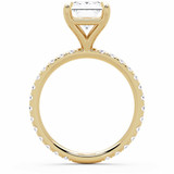 Radiant Lab Created Diamond High Set Solitaire with Accents Engagement Ring in Yellow Gold (MVSLG1603-Y)