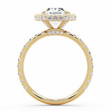 Oval Lab Created Diamond Rollover Halo Engagement Ring in Yellow Gold with Hidden Bridge & Basket Accents (MVSLG1612-Y)