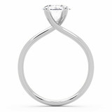 Oval Lab Created Diamond Trellis Solitaire Engagement Ring in White Gold (MVSLG1615-W)