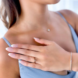 Round Diamond Tapered Knife Edge Cathedral Solitaire Engagement Ring in Yellow Gold (MVS0044-Y)