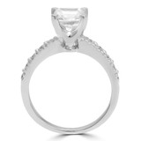 Princess Diamond Solitaire with Accents Engagement Ring in White Gold (MVS0078-W)