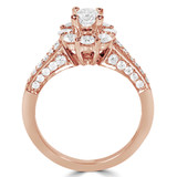 Round Diamond Round Halo Engagement Ring in Rose Gold (MVS0104-R)