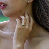 Round Diamond Two-Row Split-Shank Cushion Halo Engagement Ring in Yellow Gold (MVS0147-Y)