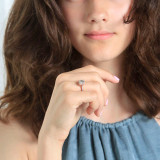 Round Diamond Cathedral Cushion Halo Engagement Ring in Rose Gold (MVS0155-R)