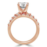 Round Diamond Solitaire with Accents Engagement Ring and Wedding Band Set Ring in Rose Gold (MVS0167-R)