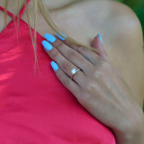 Round Diamond Solitaire Engagement Ring in White Gold (MVS0190-W)