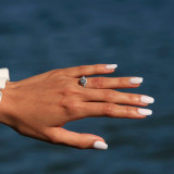 Round Diamond Bypass Halo Engagement Ring in White Gold (MVS0224-W)