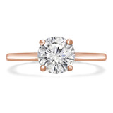 Round Diamond Solitaire Engagement Ring in Rose Gold (MVS0231-R)