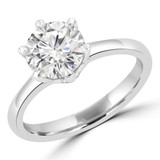 Round Diamond 6-Prong Trellis Solitaire Engagement Ring in White Gold (MVS0271-W)