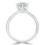 Round Diamond 6-Prong Trellis Solitaire Engagement Ring in White Gold (MVS0271-W)