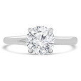 Round Diamond Trellis Solitaire Engagement Ring in White Gold (MVS0278-W)