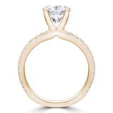 Round Diamond Three-Row Tapered Split-Shank Solitaire with Accents Engagement Ring in Yellow Gold (MVS0299-Y)