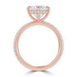 Princess Lab Created Diamond Hidden Halo Compass Set Solitaire with Accents Engagement Ring in Rose Gold (MVSLG1629-R)