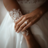 Radiant Lab Created Diamond Hidden Halo Compass Set Solitaire with Accents Engagement Ring in Rose Gold (MVSLG1630-R)