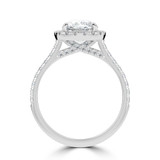 Cushion Lab Created Diamond Cushion Halo Halo Engagement Ring in White Gold (MVSLG1635-W)