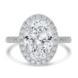 Oval Lab Created Diamond Oval Halo Halo Engagement Ring in White Gold (MVSLG1638-W)
