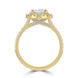 Oval Lab Created Diamond Oval Halo Halo Engagement Ring in Yellow Gold (MVSLG1638-Y)