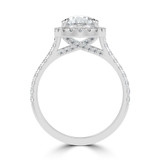 Pear Lab Created Diamond Pear Halo Halo Engagement Ring in White Gold (MVSLG1639-W)