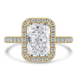 Radiant Lab Created Diamond Radiant Halo Halo Engagement Ring in Yellow Gold (MVSLG1640-Y)