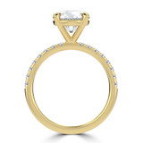 Round Lab Created Diamond Solitaire with Accents Engagement Ring in Yellow Gold (MVSLG1645-Y)