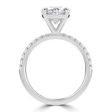 Oval Lab Created Diamond Solitaire with Accents Engagement Ring in White Gold (MVSLG1649-W)