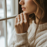 Pear Lab Created Diamond Solitaire with Accents Engagement Ring in Yellow Gold (MVSLG1650-Y)