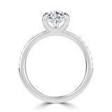 Pear Lab Created Diamond Channel Set Solitaire with Accents Engagement Ring in White Gold (MVSLG1666-W)