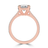 Marquise Lab Created Diamond Double Prong Split Shank Solitaire with Accents Engagement Ring in Rose Gold (MVSLG1676-R)