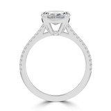 Marquise Lab Created Diamond Double Prong Split Shank Solitaire with Accents Engagement Ring in White Gold (MVSLG1676-W)