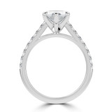 Marquise Lab Created Diamond 6-Prong Cathedral Solitaire with Accents Engagement Ring in White Gold (MVSLG1684-W)