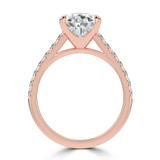 Pear Lab Created Diamond 6-Prong Cathedral Solitaire with Accents Engagement Ring in Rose Gold (MVSLG1686-R)