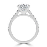Pear Lab Created Diamond 6-Prong Cathedral Solitaire with Accents Engagement Ring in White Gold (MVSLG1686-W)