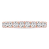 Round Lab Created Diamond 3/4 Way Shared-prong Semi-Eternity Wedding Band Ring in Rose Gold (MVSXB1084-R)