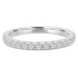 Round Lab Created Diamond Semi-Eternity Wedding Band Ring in White Gold (MVSXB1085-W)