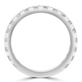 Round Diamond 3/4 Way Semi-Eternity Wedding Band Ring in White Gold (MVSXB0083-W)
