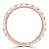 Round Diamond 3/4 Way Shared-prong Semi-Eternity Wedding Band Ring in Rose Gold (MVSXB0084-R)
